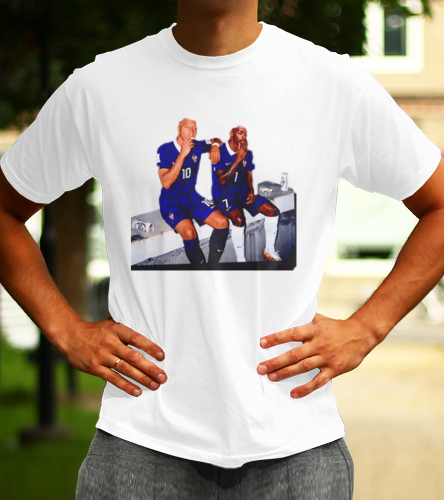 Kylian Mbappe And Ousmane Dembele Smoking And Drinking T-Shirt