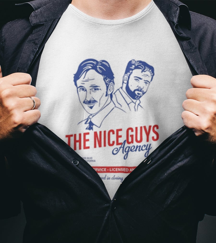 The Nice Guys Agency 24 Hour Service Licensed And Bonded Drawing T-Shirt