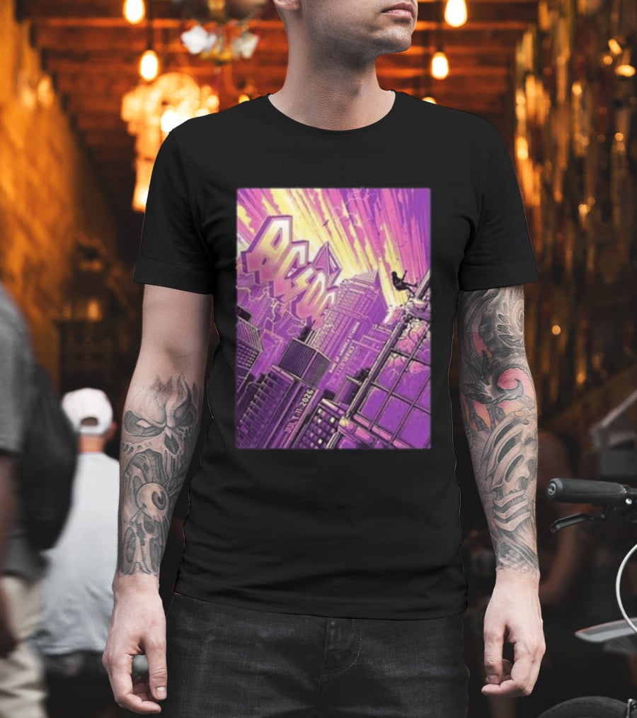 ACDC Charlotte PWR Up North America Tour July 11 2026 Skyline T-Shirt