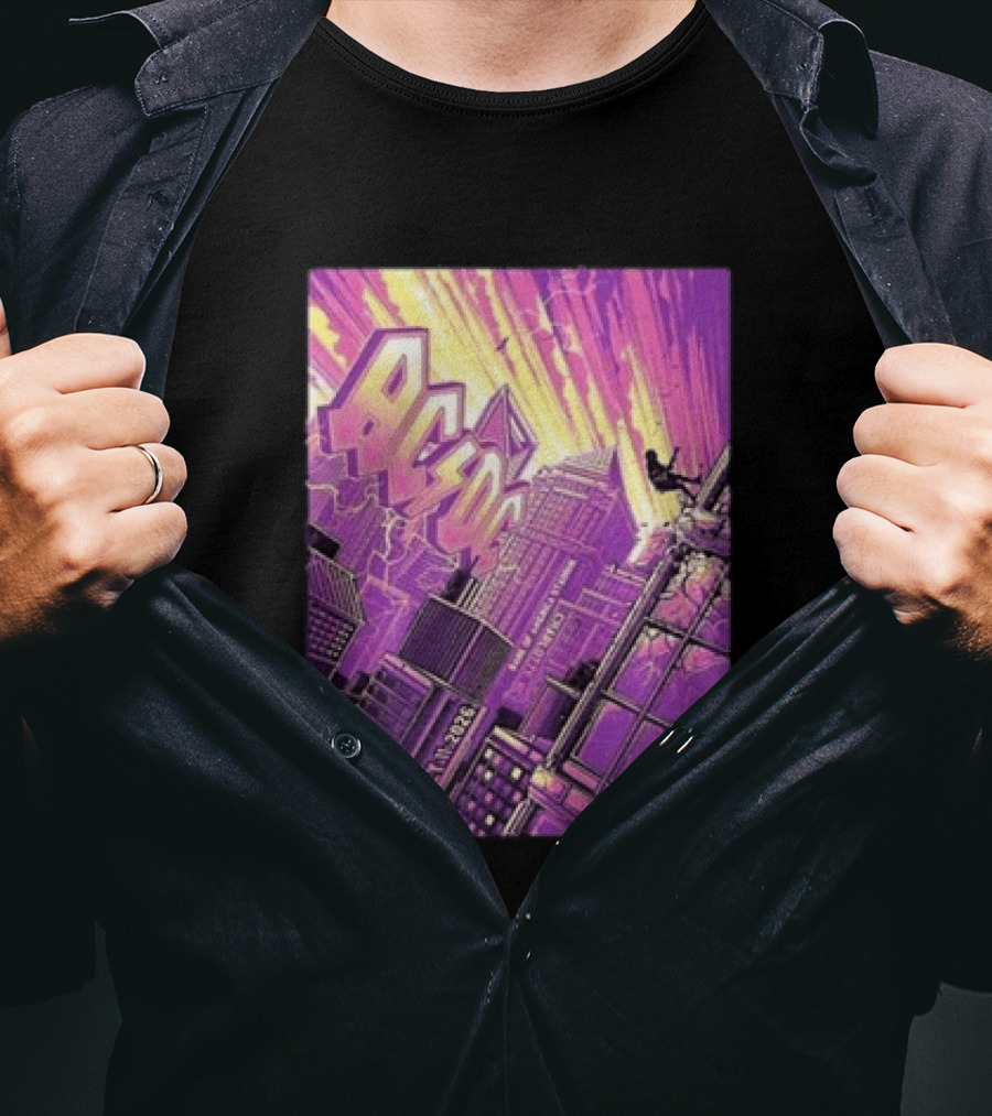ACDC Charlotte PWR Up North America Tour July 11 2026 Skyline T-Shirt