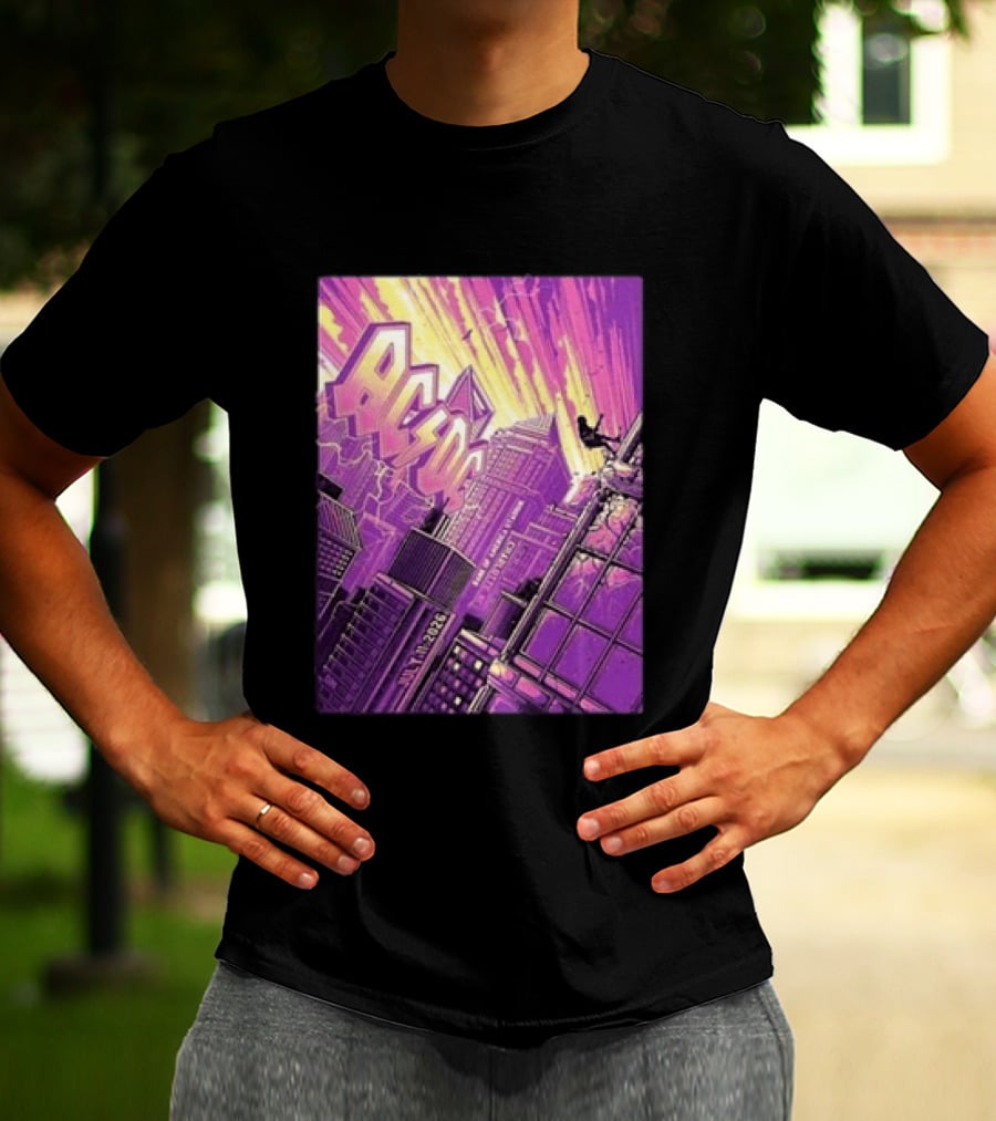 ACDC Charlotte PWR Up North America Tour July 11 2026 Skyline T-Shirt
