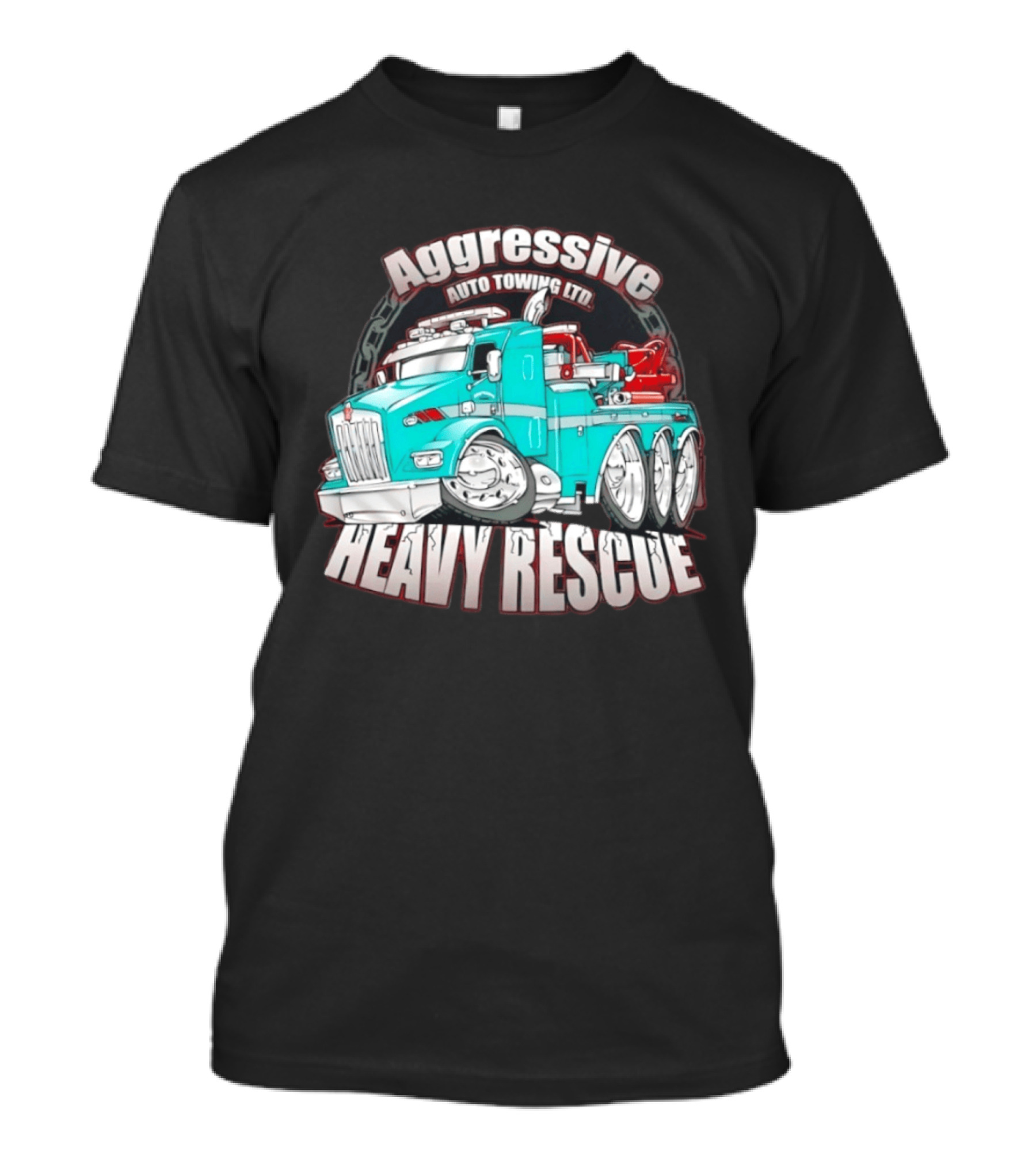 Aggressive Auto Towing Ltd Heavy Rescue Truck T-Shirt