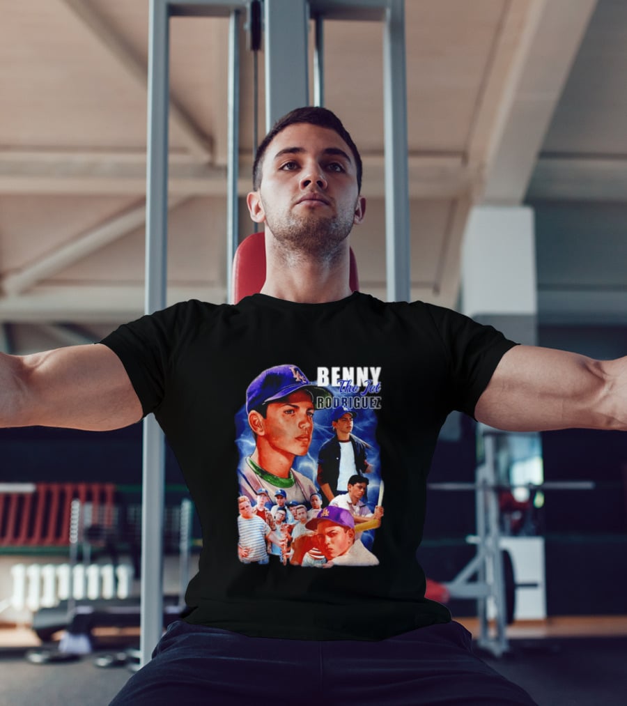 Benny The Jet Rodriguez Sandlot Baseball Movie Iconic Character Collage T-Shirt