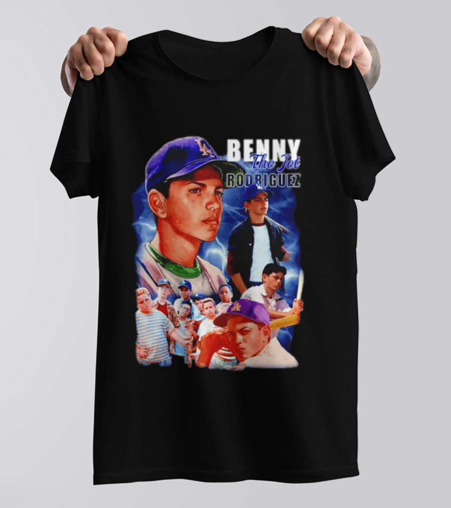 Benny The Jet Rodriguez Sandlot Baseball Movie Iconic Character Collage T-Shirt