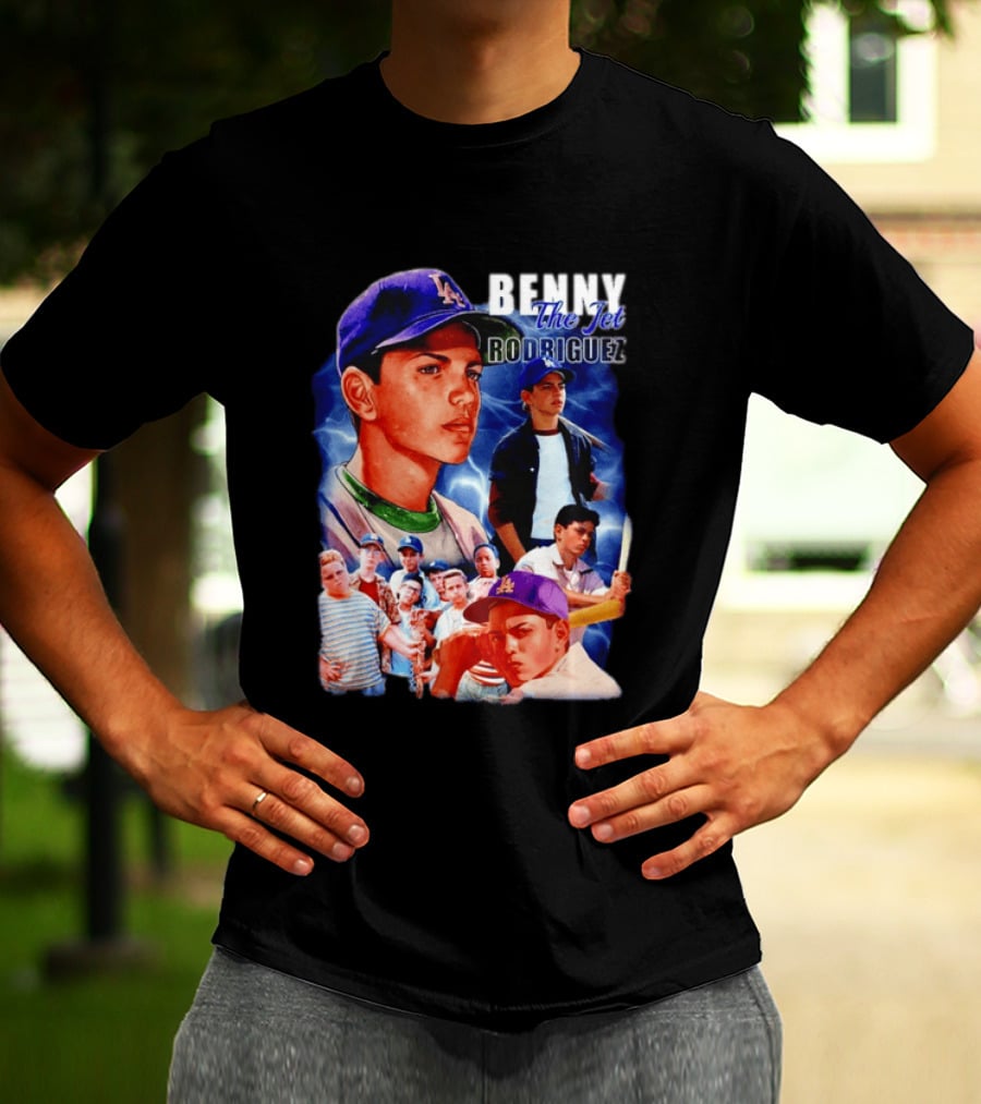 Benny The Jet Rodriguez Sandlot Baseball Movie Iconic Character Collage T-Shirt