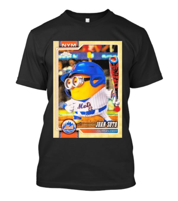 Juan Soto Minions Superfractor New York Mets MLB Topps Chrome 2026 Outfielder T-Shirt