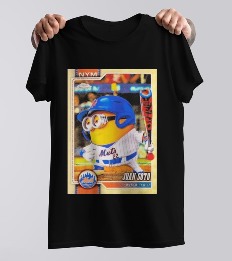 Juan Soto Minions Superfractor New York Mets MLB Topps Chrome 2026 Outfielder T-Shirt
