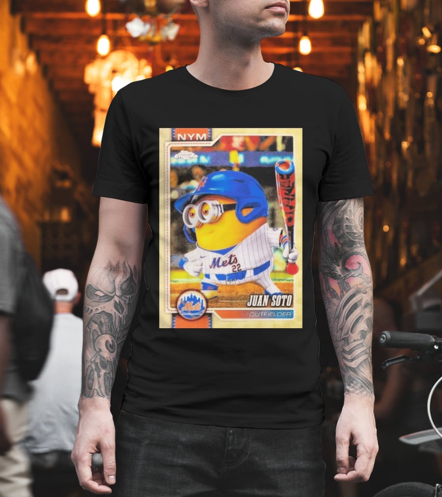 Juan Soto Minions Superfractor New York Mets MLB Topps Chrome 2026 Outfielder T-Shirt