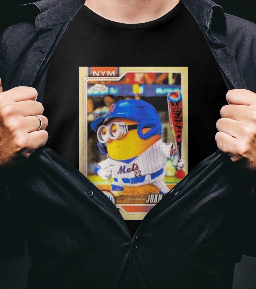 Juan Soto Minions Superfractor New York Mets MLB Topps Chrome 2026 Outfielder T-Shirt