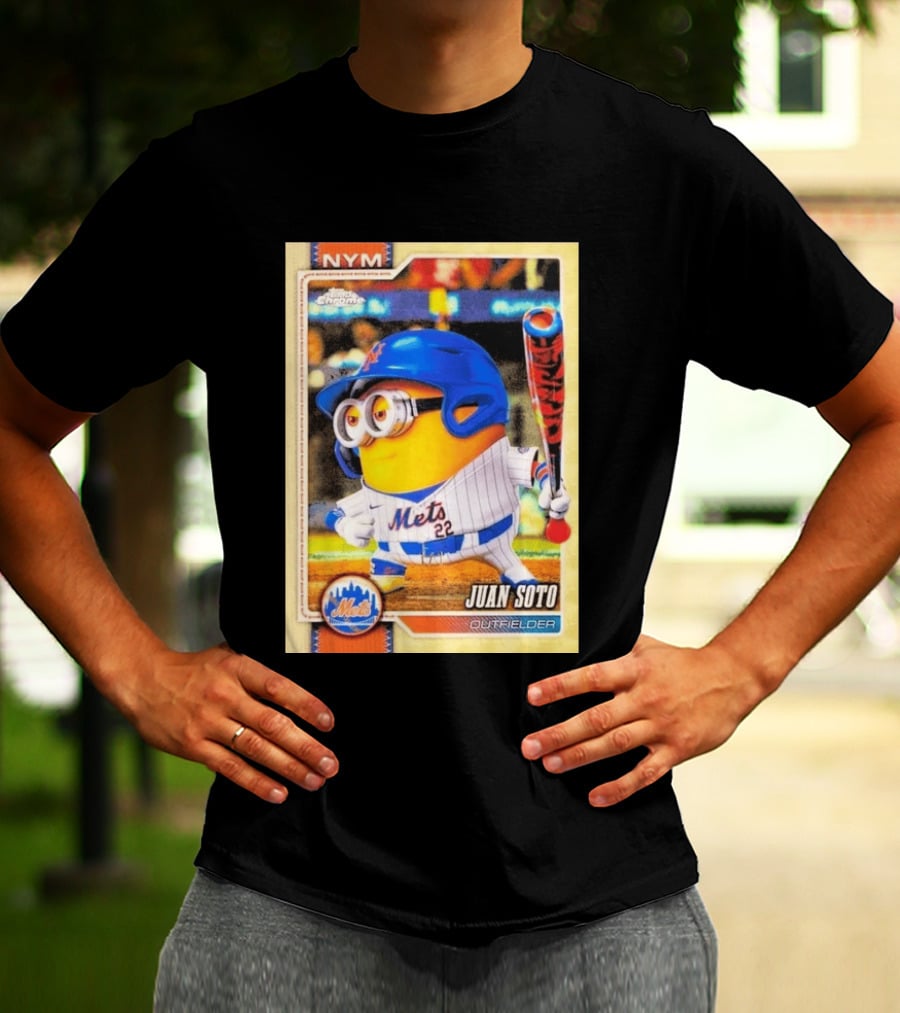 Juan Soto Minions Superfractor New York Mets MLB Topps Chrome 2026 Outfielder T-Shirt
