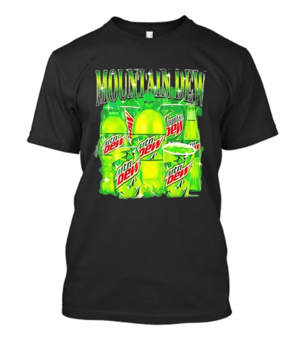 Mountain Dew Green Beverage Collection Bottles And Cans T-Shirt