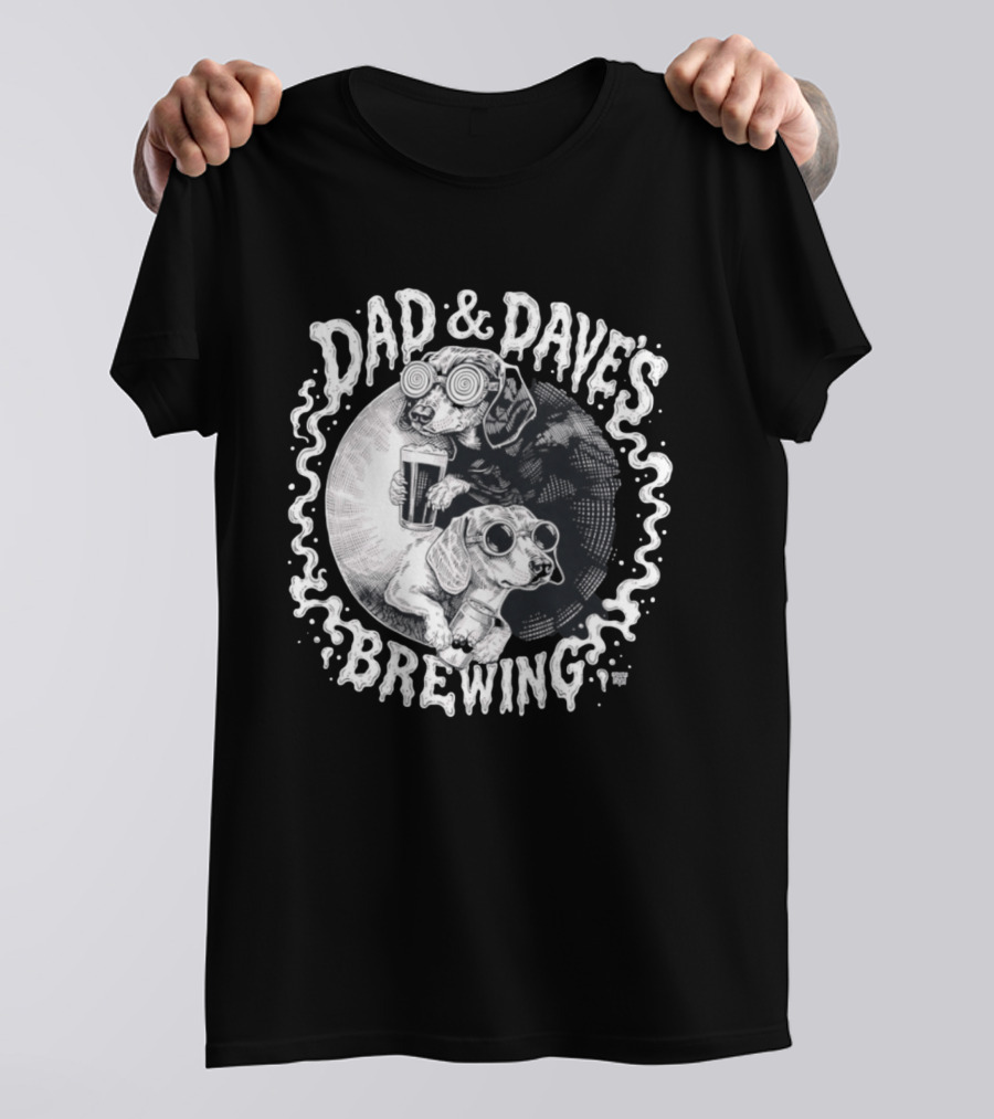 Dad & Dave's Brewing Dogs With Goggles T-Shirt