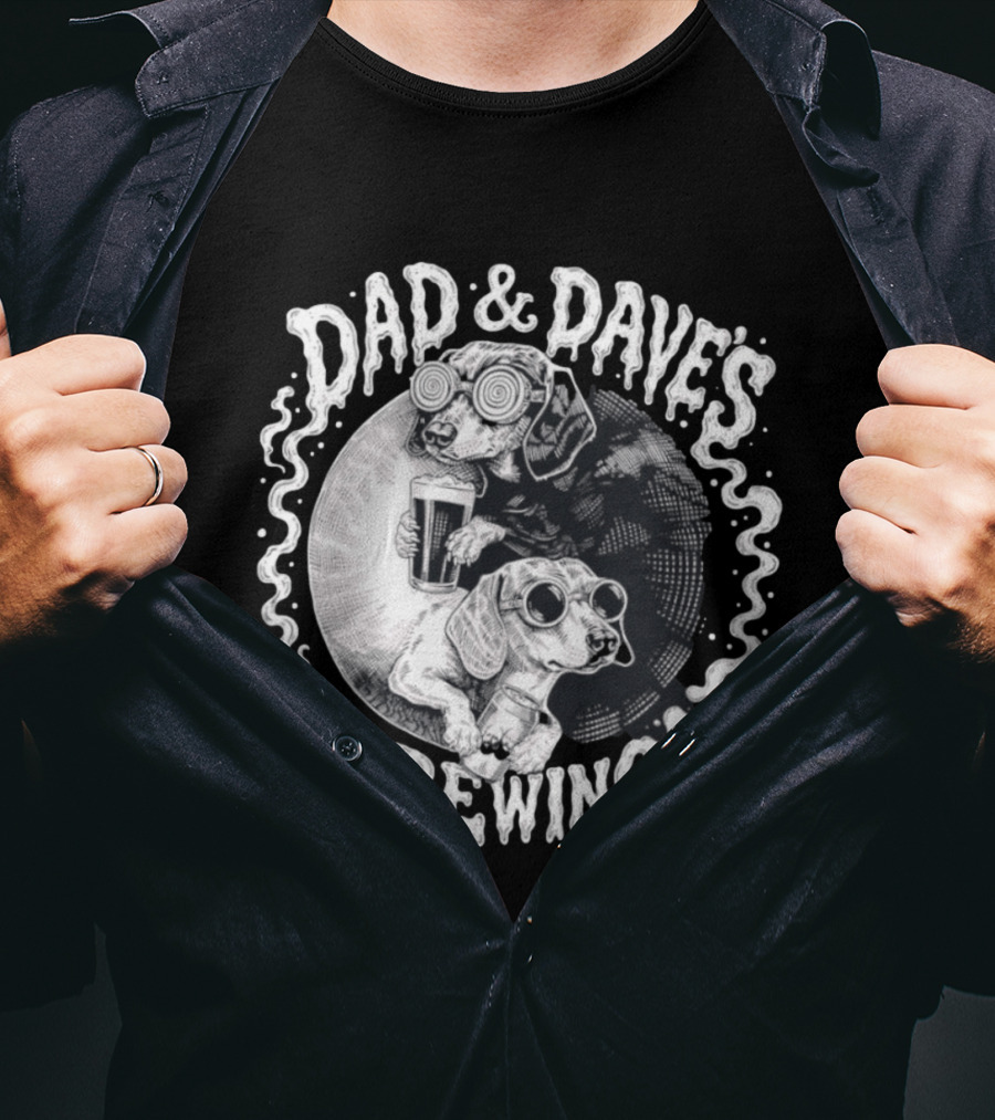 Dad & Dave's Brewing Dogs With Goggles T-Shirt