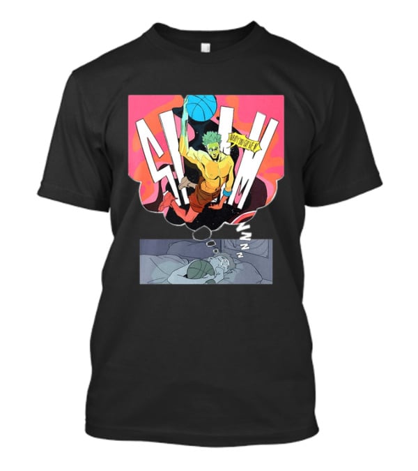 Dreaming Basketball Player Slam Dunk Nobody Can Stop Me Comic T-Shirt