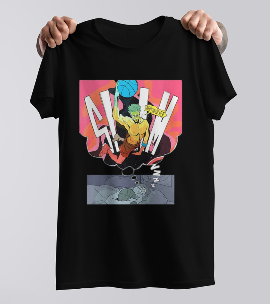 Dreaming Basketball Player Slam Dunk Nobody Can Stop Me Comic T-Shirt