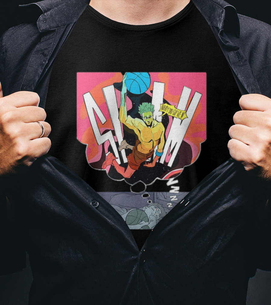Dreaming Basketball Player Slam Dunk Nobody Can Stop Me Comic T-Shirt
