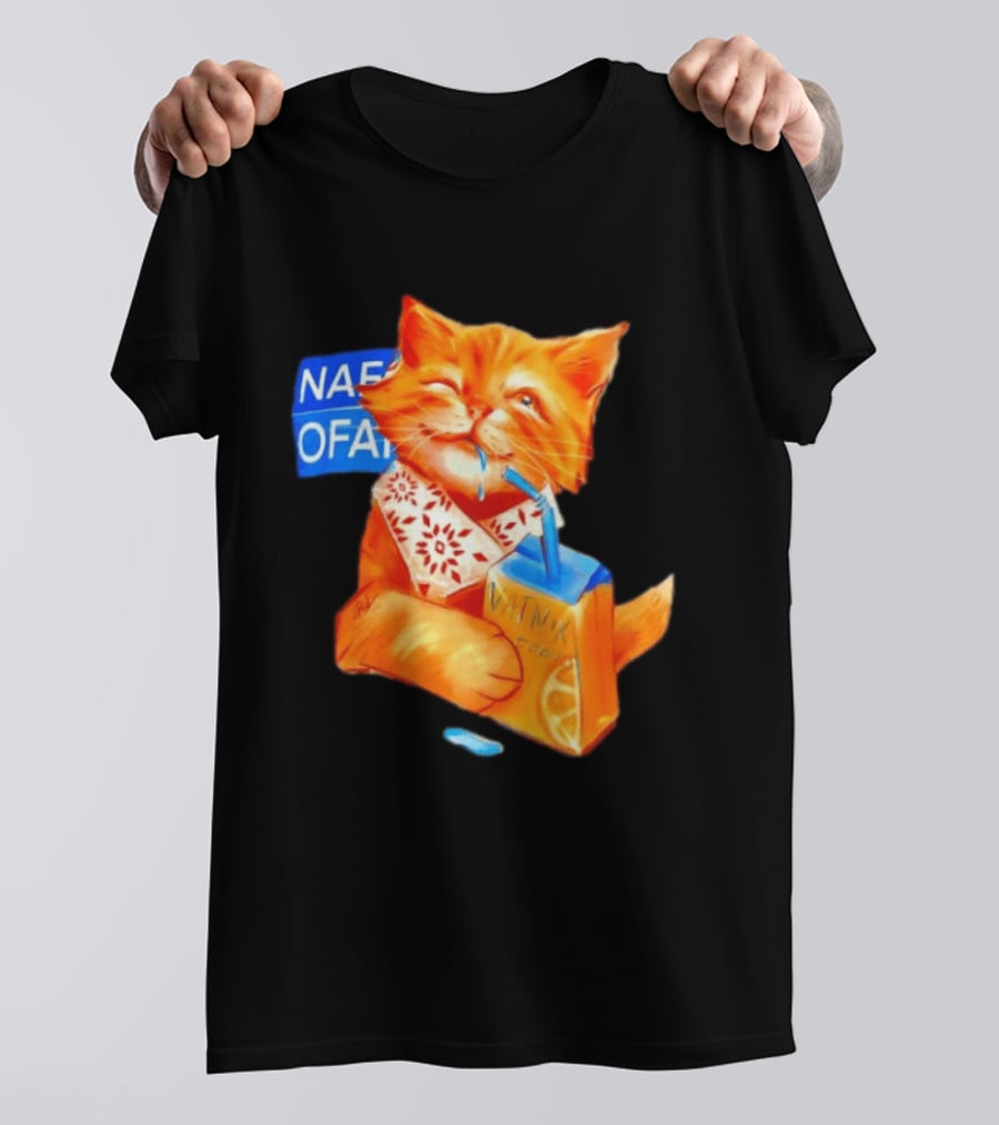 NAFO Fella Orange Cat Drinking VATNIK Tears T-Shirt