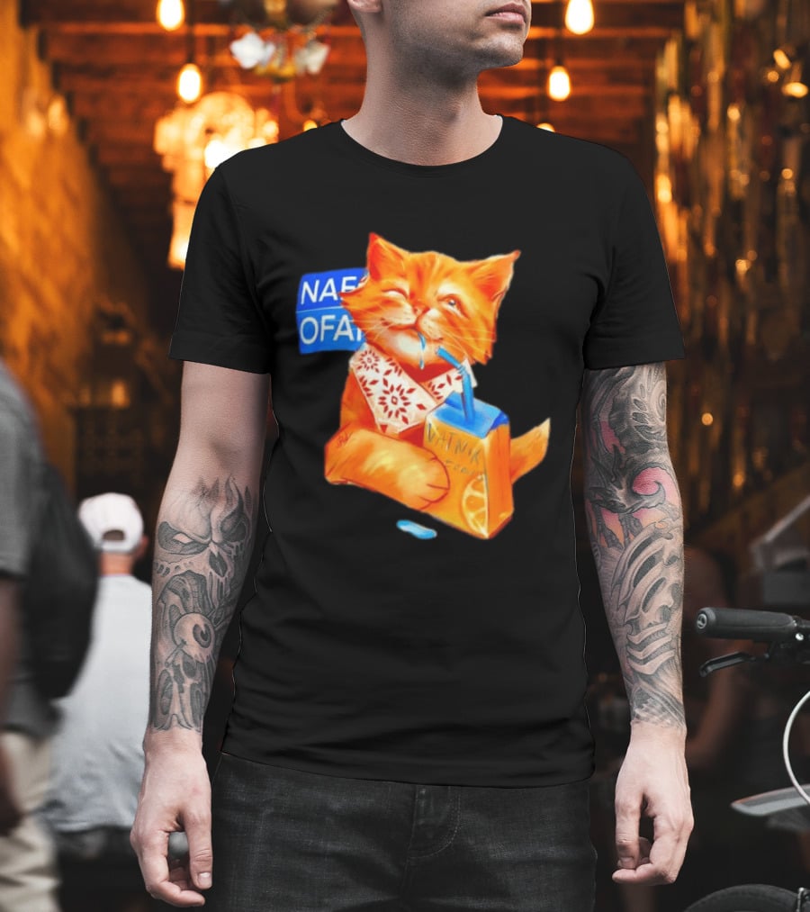 NAFO Fella Orange Cat Drinking VATNIK Tears T-Shirt