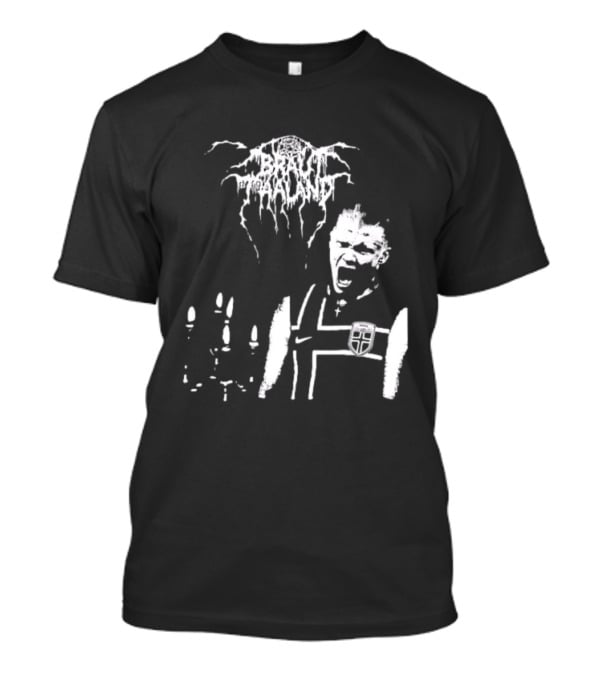 Erling Haaland Norway Black Metal Heavy Metal Braut Football T-Shirt