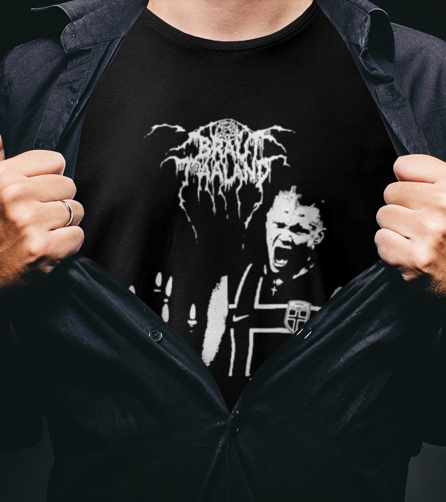 Erling Haaland Norway Black Metal Heavy Metal Braut Football T-Shirt