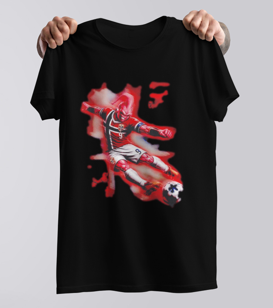 Erling Haaland Majin Buu Norway Football 9 Soccer Fusion T-Shirt