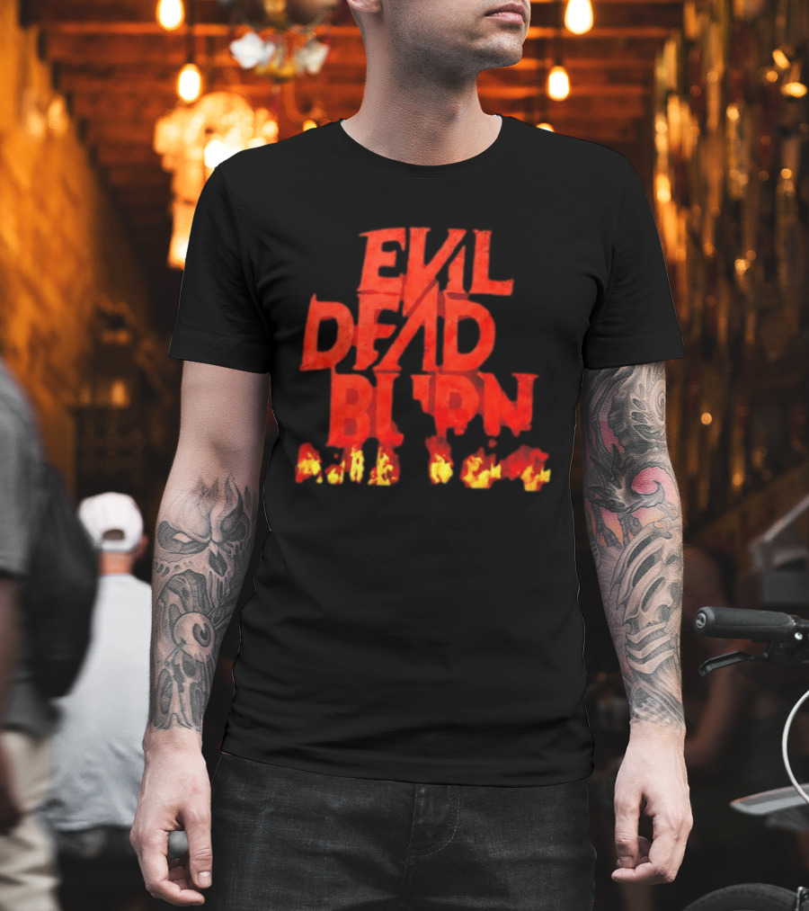 Evil Dead Burn Ash Williams Horror Movie Franchise Flames T-Shirt