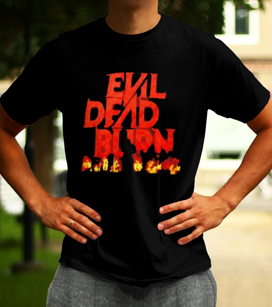 Evil Dead Burn Ash Williams Horror Movie Franchise Flames T-Shirt