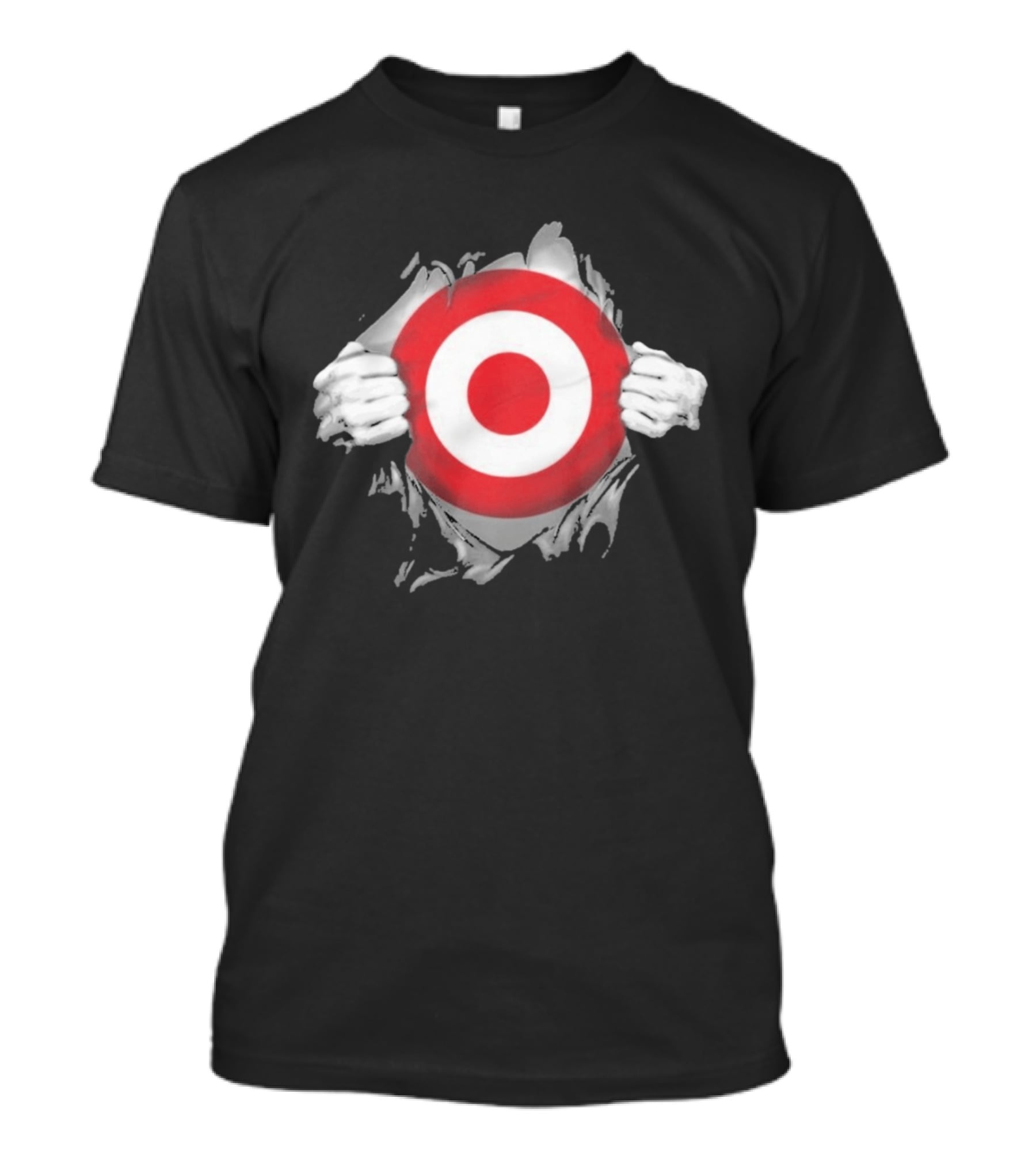 Target Ripped Chest Superhero Torn Look Employee Impact T-Shirt