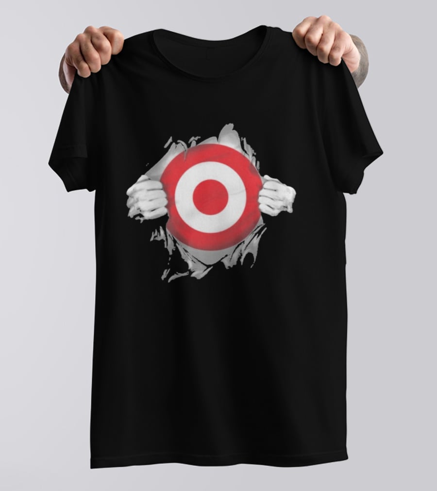 Target Ripped Chest Superhero Torn Look Employee Impact T-Shirt