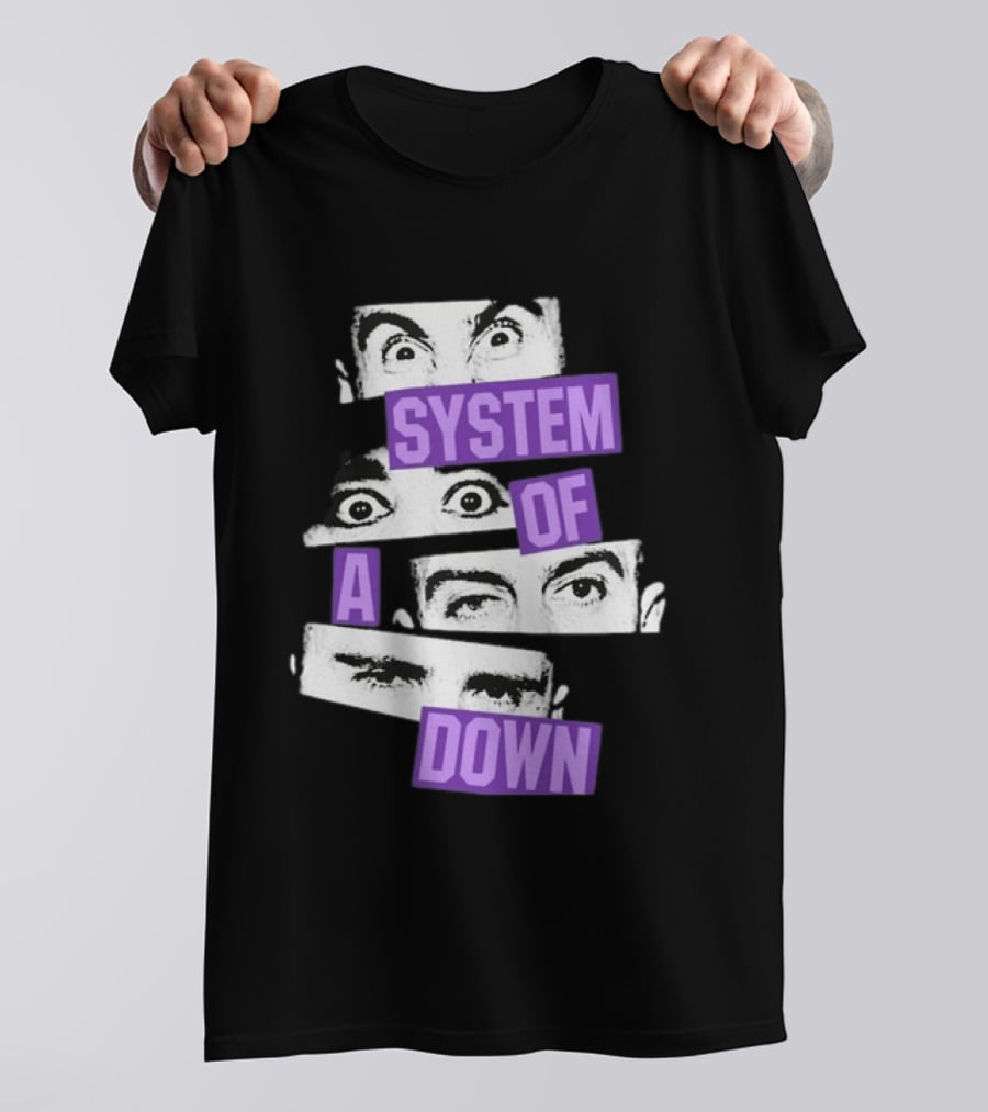 Original System Of A Down Soad Eu Uk Tour 2026 Toxic City System Down Eyes T-Shirt