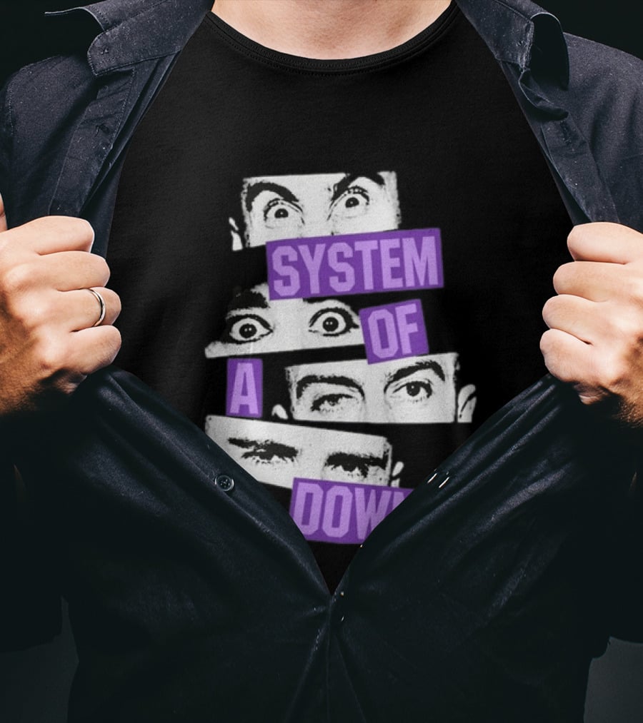 Original System Of A Down Soad Eu Uk Tour 2026 Toxic City System Down Eyes T-Shirt