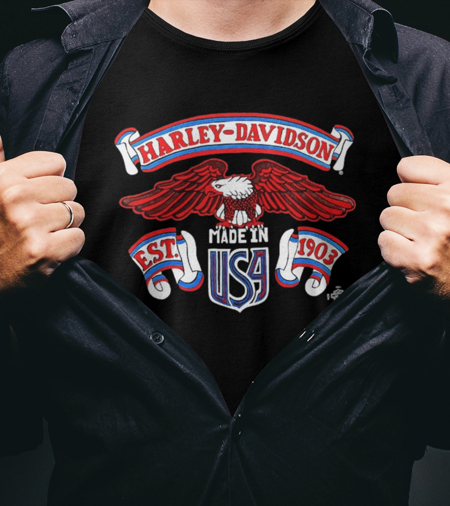 Harley Davidson Eagle Made In USA Est 1903 T-Shirt