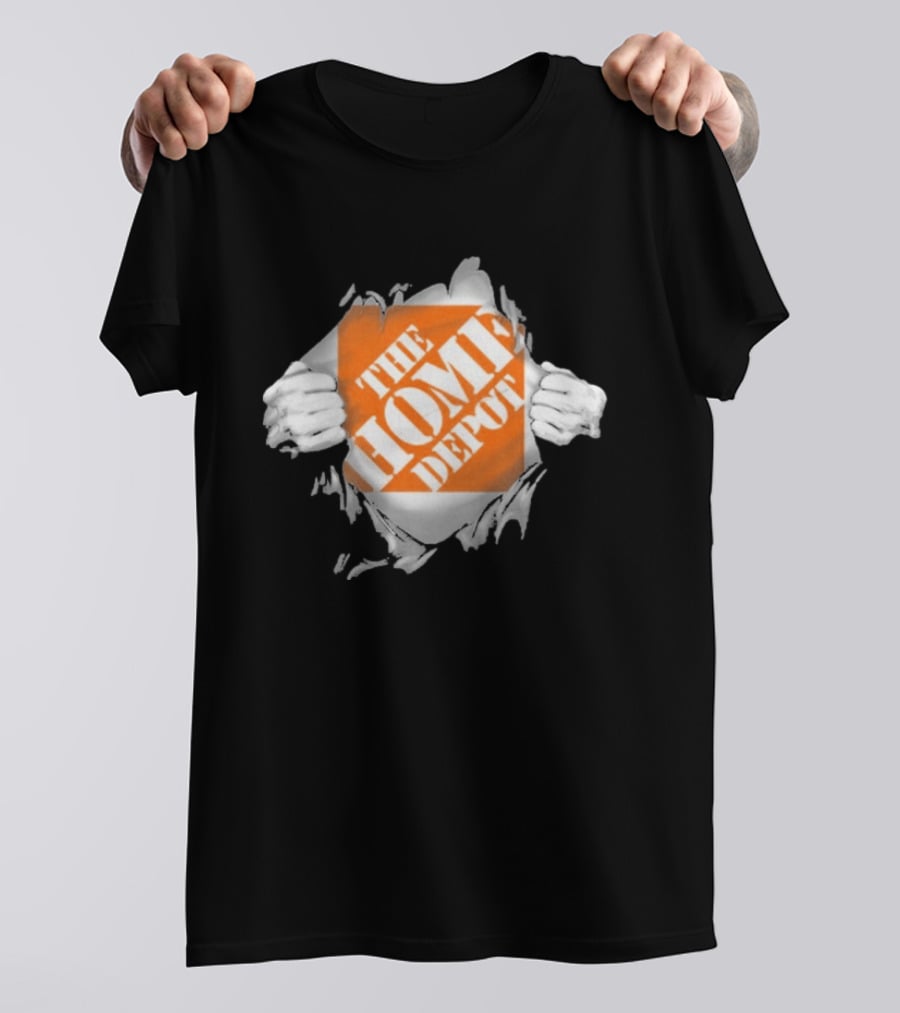 The Home Depot Ripped Chest Superhero Torn Employee T-Shirt