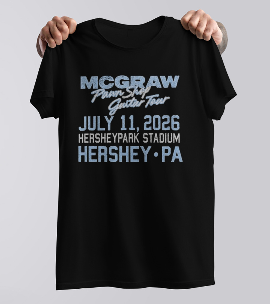 Tim McGraw Standing Room Only Tour July 11 2026 Hersheypark Stadium Hershey PA T-Shirt