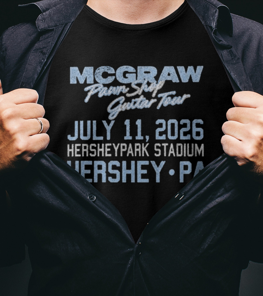 Tim McGraw Standing Room Only Tour July 11 2026 Hersheypark Stadium Hershey PA T-Shirt