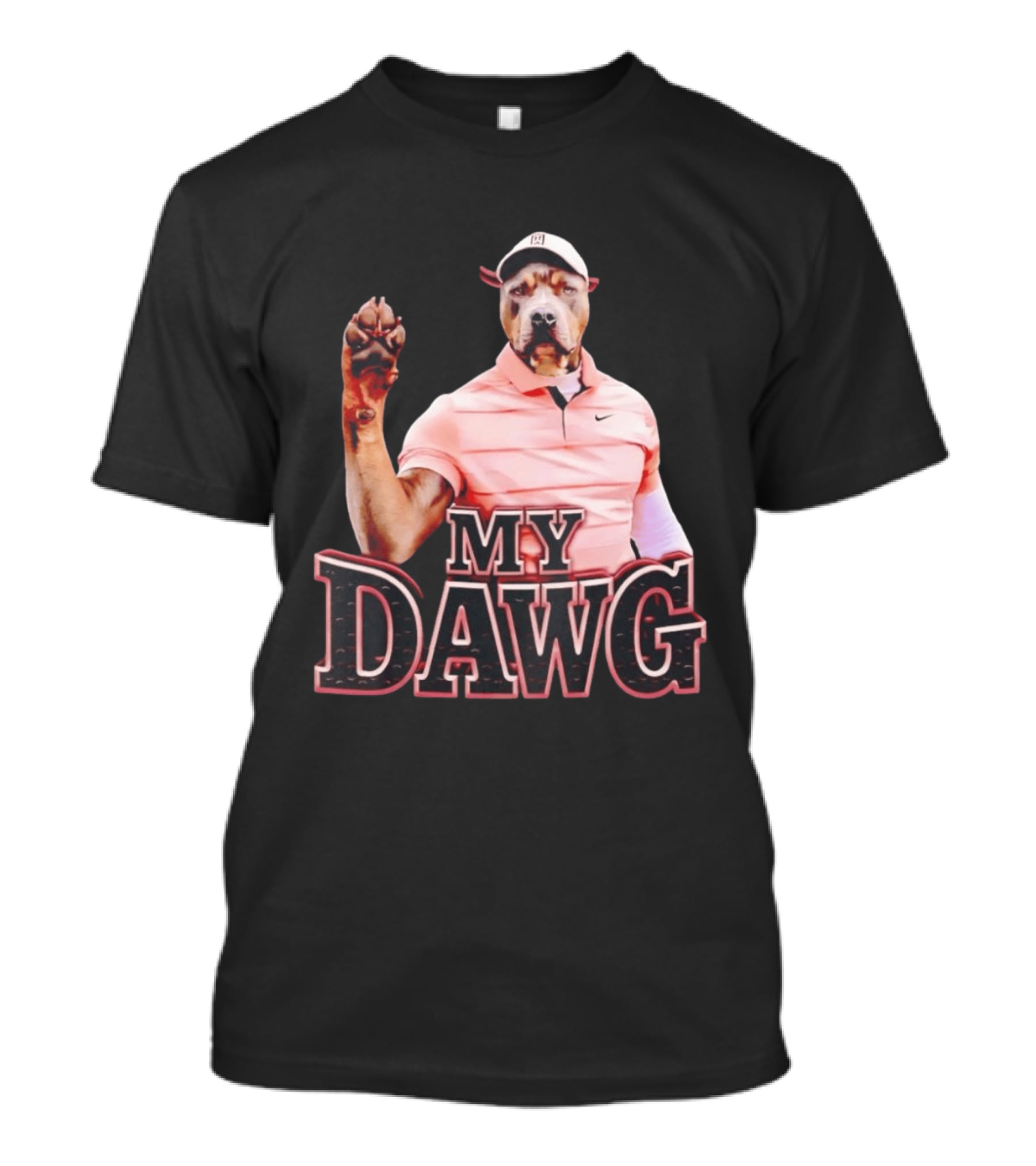 Tiger Woods Golfing Pitbull My Dawg T-Shirt