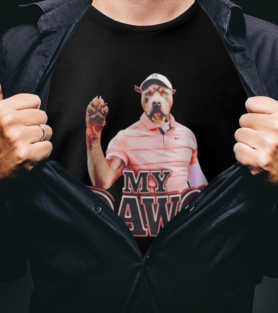 Tiger Woods Golfing Pitbull My Dawg T-Shirt
