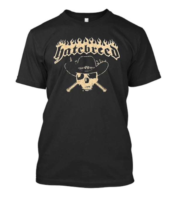 Hatebreed Skull Cowboy Hat Bones Summer Slaughter Tour 2026 Emo's Austin TX July 11 2026 T-Shirt