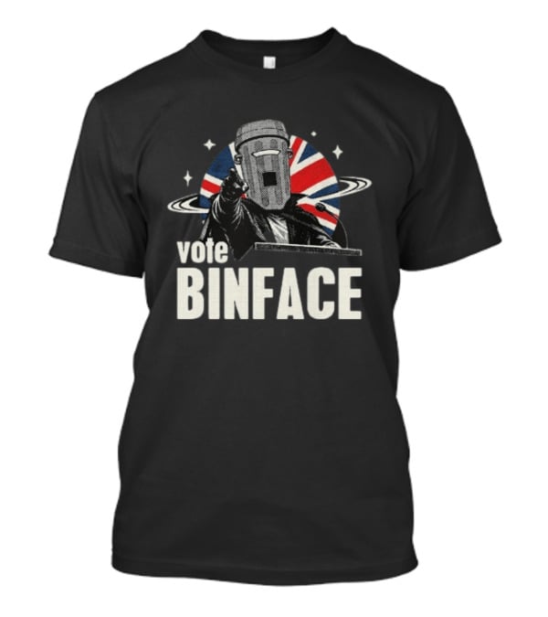 Vote Binface UK Political Satire Union Jack Space T-Shirt