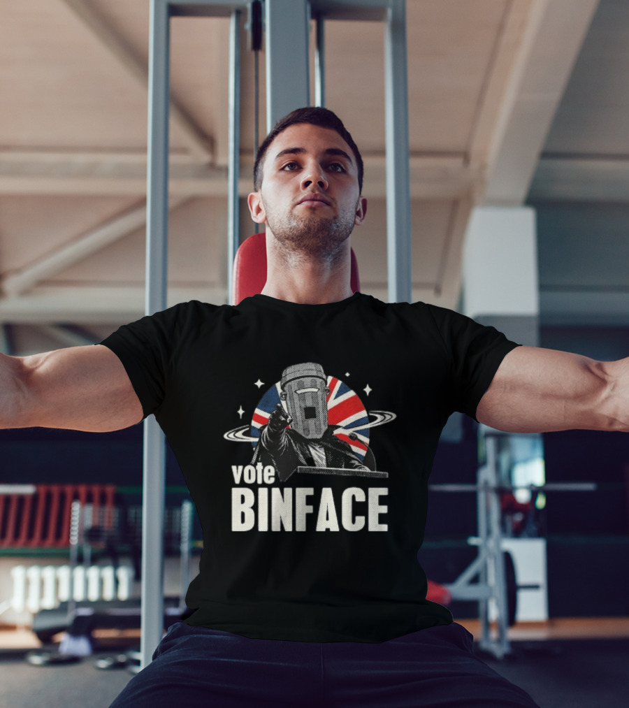 Vote Binface UK Political Satire Union Jack Space T-Shirt