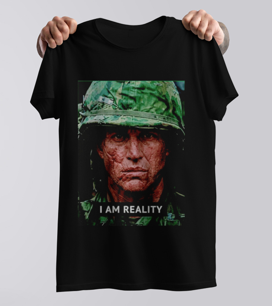 I Am Reality Camouflage Soldier Face T-Shirt