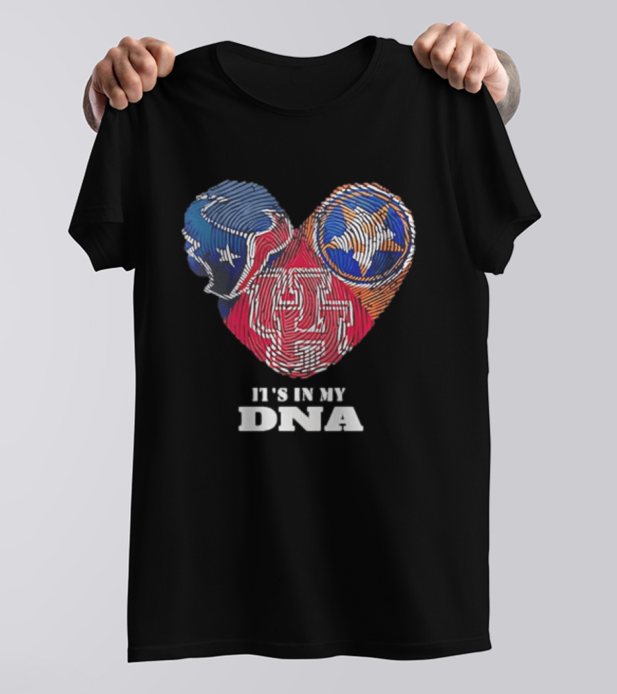 Houston Texans Tennessee Titans It's In My DNA Football Fan T-Shirt