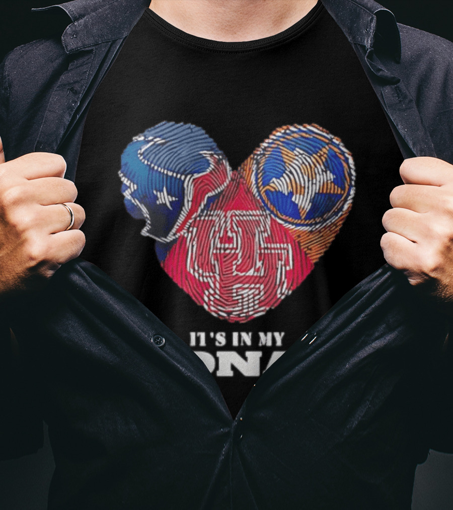 Houston Texans Tennessee Titans It's In My DNA Football Fan T-Shirt