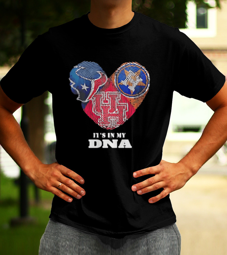 Houston Texans Tennessee Titans It's In My DNA Football Fan T-Shirt