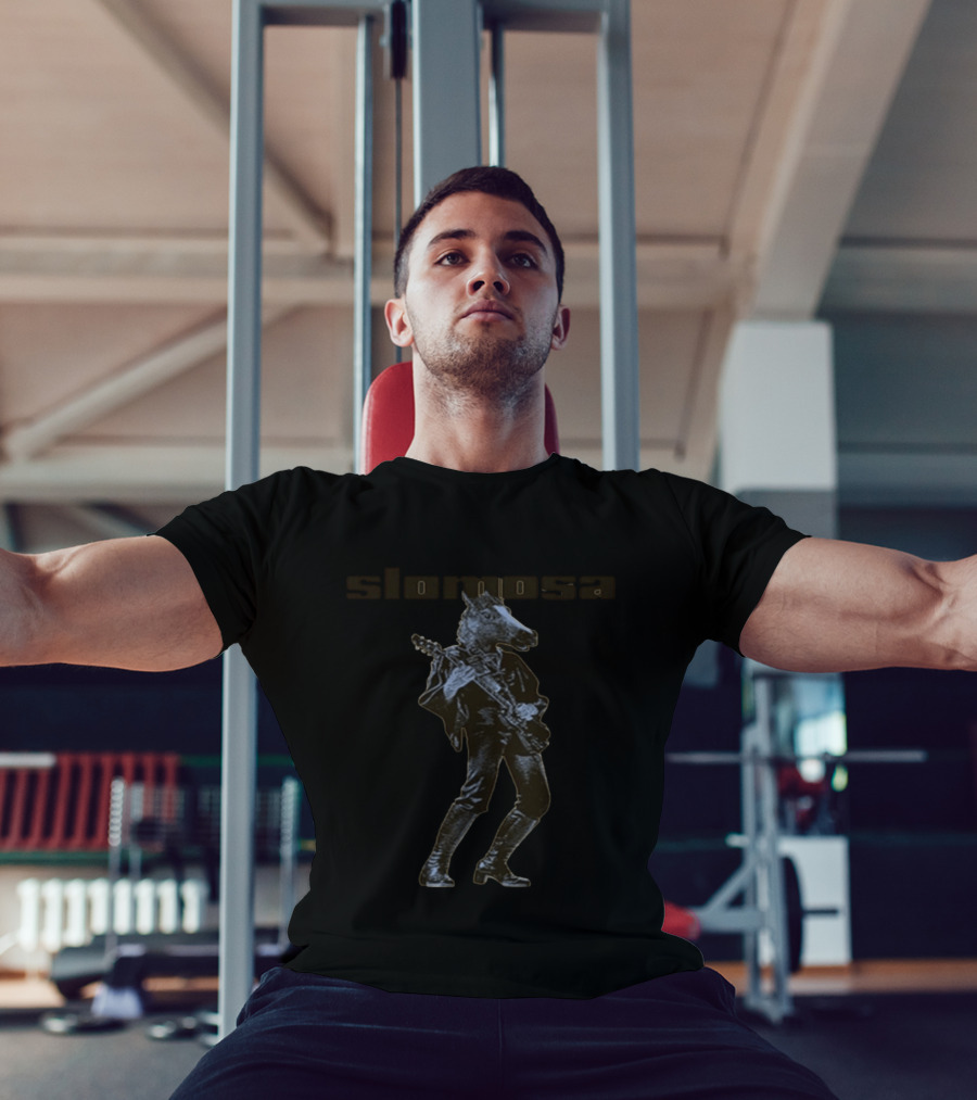 Slomosa Horse Rocker Musician With Guitar T-Shirt