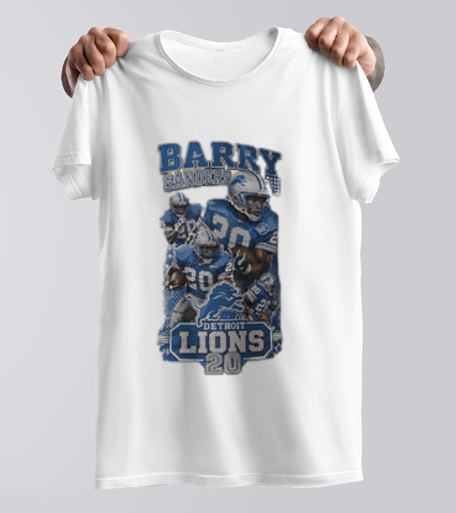 Barry Sanders Detroit Lions 20 NFL Football Legend T-Shirt
