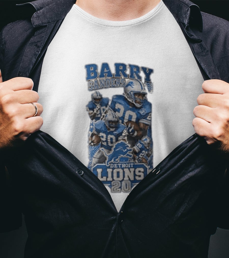 Barry Sanders Detroit Lions 20 NFL Football Legend T-Shirt
