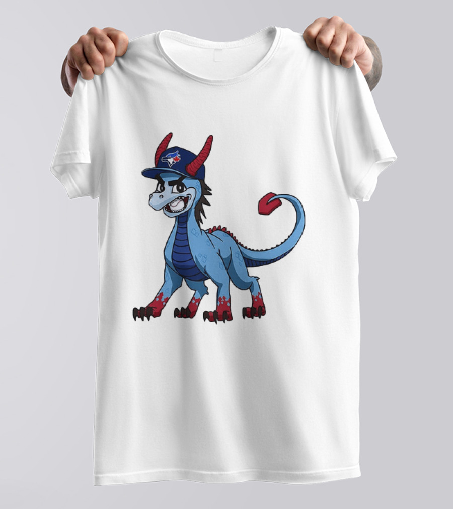 Toronto Blue Jays MLB Baseball Blue Dragon Hat T-Shirt