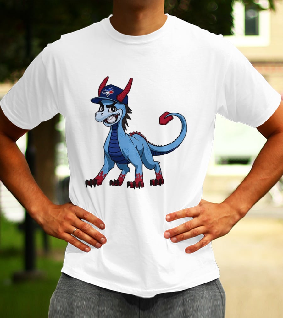 Toronto Blue Jays MLB Baseball Blue Dragon Hat T-Shirt