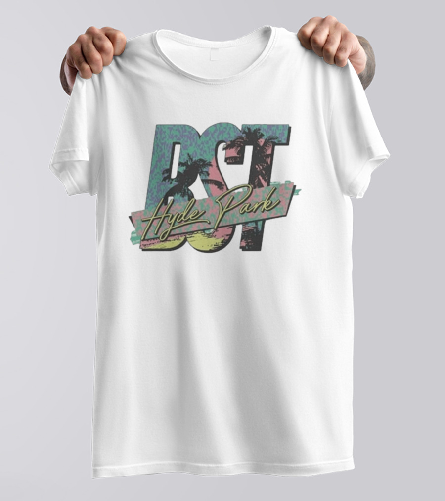BST Hyde Park 10th July 2026 Pitbull Event Tropical Palms T-Shirt